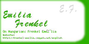 emilia frenkel business card
